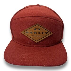 Oakley Geometric Patch Hat Logo Cap Adjustable Strapback Burnt Orange